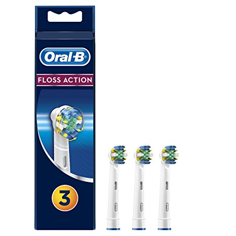 Oral-B Floss Action Electric Toothbrush Replacement Brush Heads Refill, 3 Count