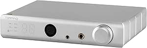 Topping A90 Discrete Fully Discrete Balanced Headphone AMP NFCA 4-Pin-XLR 4.4 Balanced 6.35mm SE Output Pre-Amplifier 2 * 9800mW 2 Gain Settings Headphone AMP Headphone Amplifier(Silver)