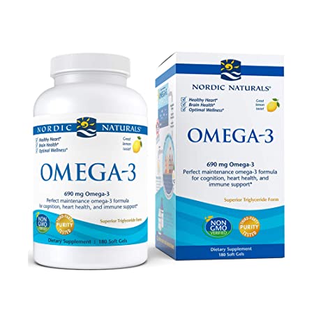 Nordic Naturals - Omega-3, Cognition, Heart Health, and Immune Support, 180 Soft Gels