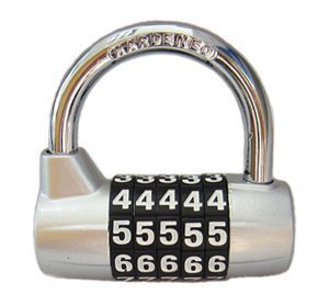 BaouRouge 5-Digits Resettable Combination padlock 65mm (SILVER) by BaouRouge