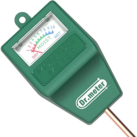 Dr.meter S10 Soil Moisture Sensor Meter Hygrometer-Garden,Farm,Lawn,Plants,Indoor&Outdoor(No Battery Needed), 1 Pack, Green