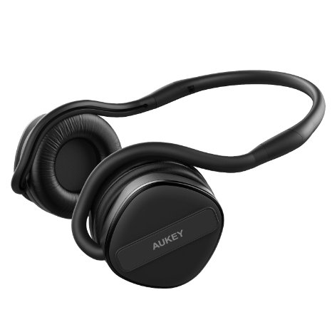 AUKEY Portable Wireless Bluetooth Headphone with Built-in Mic Hands-free Noise Cancelling Sports Headset for iPhone and More Phones EP-B26