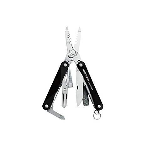 Leatherman 831204 Squirt ES4 Black Keychain Multi Tool with Wire Stripper