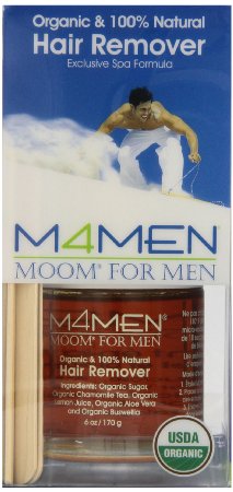 Moom For Men Organic Hair Removal Kit,  6-Ounce Package