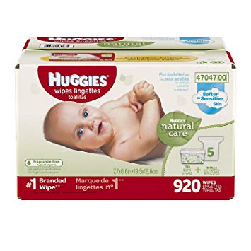 Huggies Natural Care Baby Wipe Refill, Unscented (920 Count)