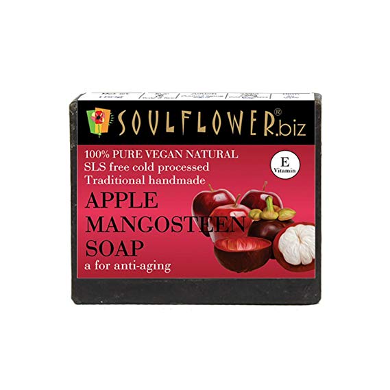 Soulflower Handmade Soap, Apple and Mangosteen, 150g