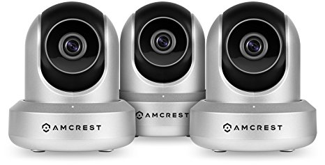 3-Pack Amcrest ProHD 1080P WiFi Wireless IP Security Camera - 1080P (1920TVL), IP2M-841 (Silver)