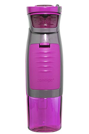 Contigo AUTOSEAL Kangaroo Water Bottle with Storage Compartment, 24-Ounce, Fuchsia