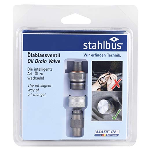 Stahlbus Oil Drain Valve Plug G 3/8 inch-19 = R 3/8 inch = 3/8 inch BSP Steel