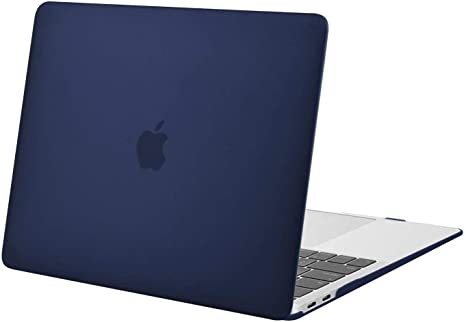 MOSISO Compatible with MacBook Air 13 inch Case 2020 2019 2018 Release A2337 M1 A2179 A1932 Retina Display with Touch ID, Protective Plastic Hard Shell Case Cover, Navy Blue