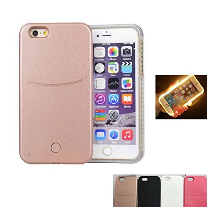Iphone 6/6s Illuminated Phone Case made for taking Bright Selfies (Gold)