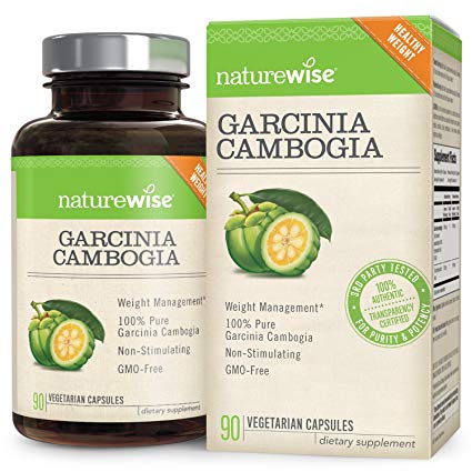 Naturewise Garcinia Cambogia Extract Natural HCA Weight Loss Supplement 500mg - 90 Count