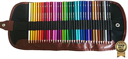 Amazrock Watercolor Pencils Set - 36 Colors (Soft Core Special Edition) | Water Soluble Artist Colored Pencil | Includes CANVAS Roll Pencil Case