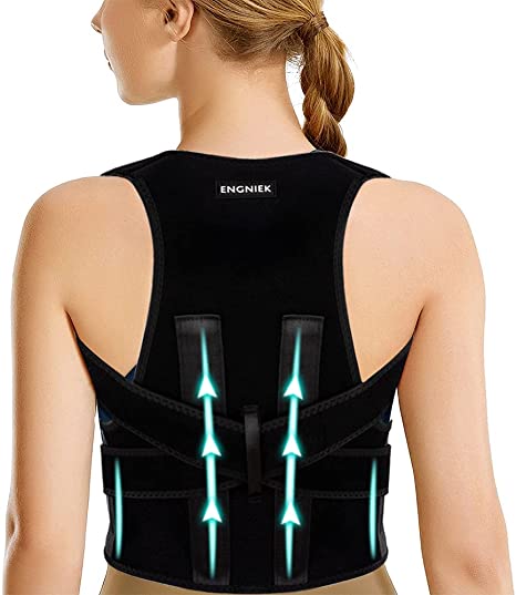 Posture Corrector Full Back Brace for Women & Men - Posture Correction - Adjustable Upright Back Support Straightener - Prevent Scoliosis, Improve Hunchback, Relieve Neck Shoulder Back Pain L(35"-39")