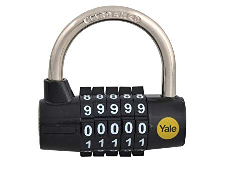 Yale Locks YALY16048 48 mm Steel Five Dial Combination Padlock