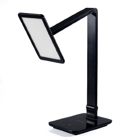 ANNT Smart Touch LED Desk Lamp Gradual Dimming and Colour Temperature Control Eye-caring Night Light USB Charging Fully Adjustable - Black