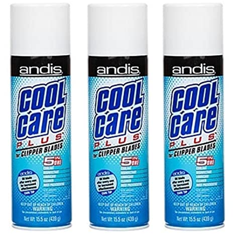 ANDIS Cool Care Plus Clipper Disinfectant Lubricating Spray 5-In-1 3 x CL-12750