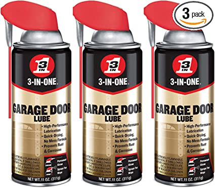 3-IN-ONE Professional Garage Door Lubricant Smart Straw Spray, 11 Ounce (3 Pack)