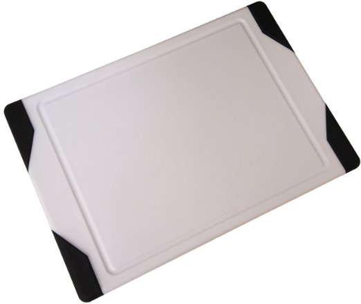 Checkered Chef Cutting Board. Poly/Plastic Board With Unique Double Sided, Non-Slip Design. 14" x 10" Dishwasher Safe.