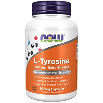 Now Foods L-Tyrosine 750mg, 90-Capsules