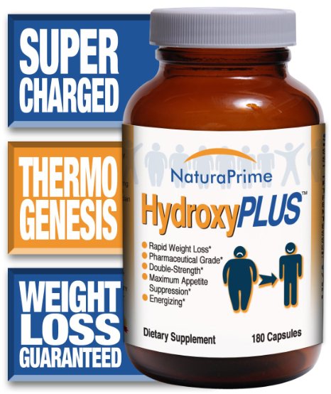 HydroxyPLUS - Rapid Weight Loss - No Jitters - Energized - 180 Capsules - GUARANTEED