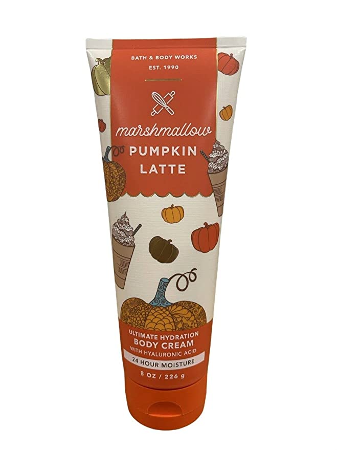 Bath & Body Works, Signature Collection Ultra Shea Body Cream 8 Ounce (Marshmallow Pumpkin Late)