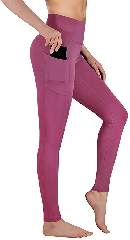 Gimdumasa Yoga Pants for Women Flex Leggings High Waist with Pockets Tummy Control Workout Running Tights GI188