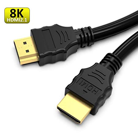 HDMI 2.1 Cable 5ft, 8K Premium High Speed HDMI to HDMI Cable Cord Support 8K@60Hz, 4K@120Hz,1440p 144hz, 48Gbps-Compatible Apple tv, Xbox, PS4/3, Roku, LG OLED TV, Samsung QLED TV, VIZIO TV