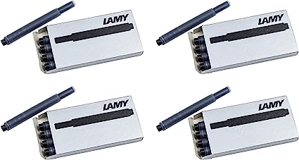 LAMY Black T10 Fountain Pen Ink Cartridges 4 Packs (LAM-T10-BLK4PAC)
