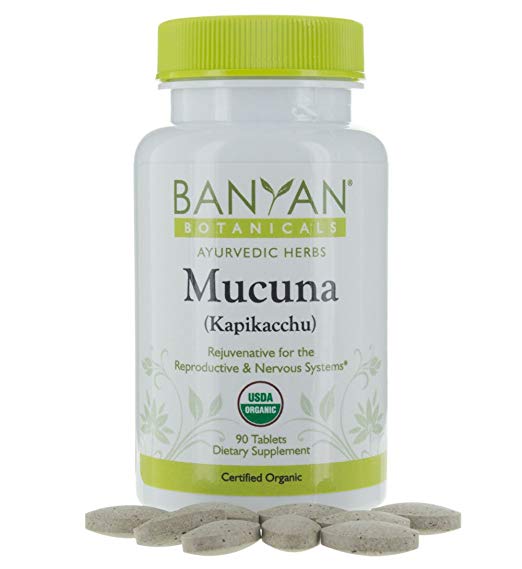 Banyan Botanicals Mucuna (Kapikacchu) - USDA Organic - 90 Tablets - Natural Source of L-dopa - Nervous System Support*