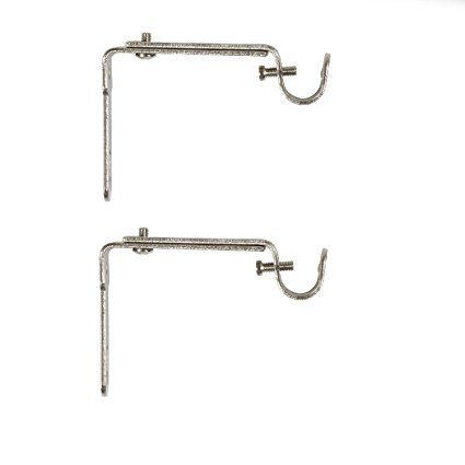 Umbra Adjustable Bracket for Drapery Rod, Set of 2, Nickel