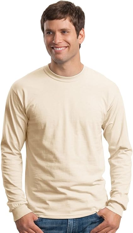 Gildan Ultra Cotton 6 oz. Long-Sleeve T-Shirt (G240) NATURAL