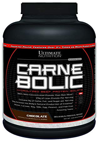 Ultimate Nutrition Carnebolic Hydrolyzed Beef Protein Isolate Powder (Chocolate, 60 Servings)
