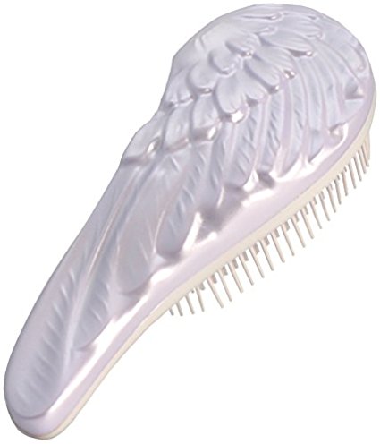 Pearl White Detangling Hair Brush: Multi-height Bristles and Staggered Rows Unravel Tangled Hair