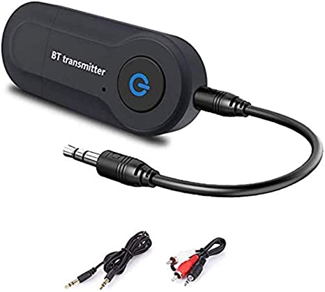 Bluetooth Transmitter, Wireless Portable USB Transmitter, Bluetooth 5.0 Audio Adapter for 3.5mm Audio Devices & RCA Connections, for TV/projector/MP3/MP4/PC/Car/Home Stereo System
