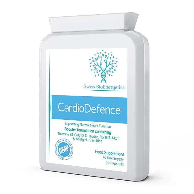 CardioDefence – 90 Capsules – a Precise Balance of CoQ10, D-Ribose, Acetyl L-Carnitine, B Vitamins and MCT to contribute to The Normal Function of The Heart and Reduce Tiredness and Fatigue