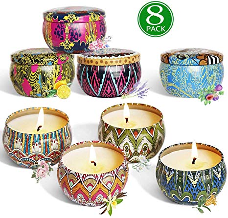 Bingolife Scented Candles Outdoor and Indoor Natural Soy Wax Aromatherapy Candle Portable Travel Tin Gift Set¡­
