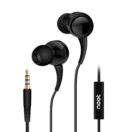 Earphones NOOTPRODUCTS E328 Premium Earbuds with Flexible Ear-Hook Built-in Mic Stereo Headphone and Noise Isolating for iPhone iPod iPad Android Smartphone Tablet MP3 Players and many more