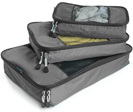 TravelWise Packing Cubes - 3 Piece Set (Silver)