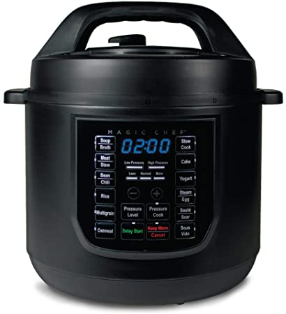6 Qt. 9-in-1 Multi Function Pressure Cooker with Sous Vide in Matte Black