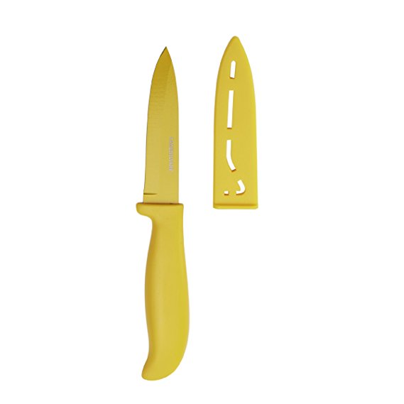 Farberware Paring Knife with Sheath, Gold, 3.5-Inch