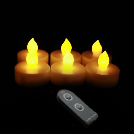 Candle Choice Set of 6 Plastic Tealights with Remote
