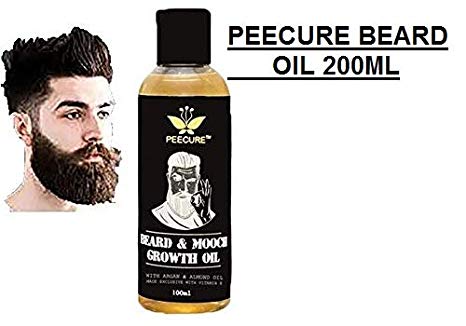 PEECURE Mustache (Mooch) Growth & Beard Growth Oil for Men 200 ML