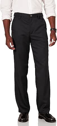 Amazon Essentials Mens Expandable Waist Classic-fit Flat-Front Dress Pants