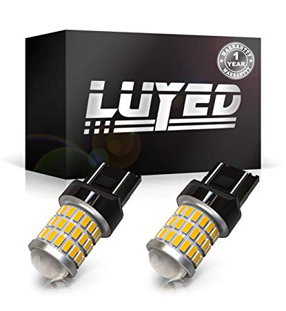 LUYED 2 x Super Bright 9-30v 7440 7441 7443 7444 992 T20 Led Bulb Used For Turn Signal,Corner Lights,Blinker Lights,Amber