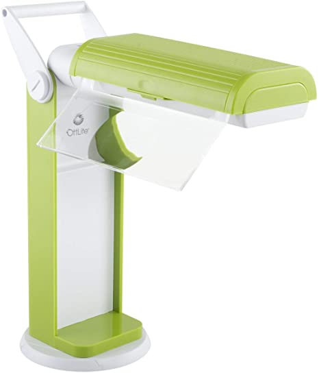 OttLite 13 Watt Magnifier Task Lamp with 2X Magnification and Swivel Base, Green