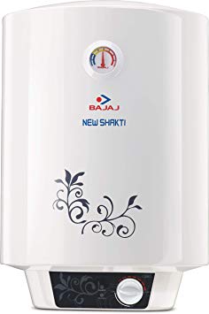 Bajaj New Shakti Storage 10 Ltr Vertical Water Heater, White, 4 Star