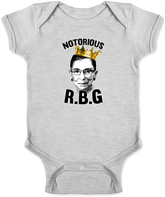 Pop Threads Notorious R.B.G. RBG Supreme Court Political Infant Baby Boy Girl Bodysuit