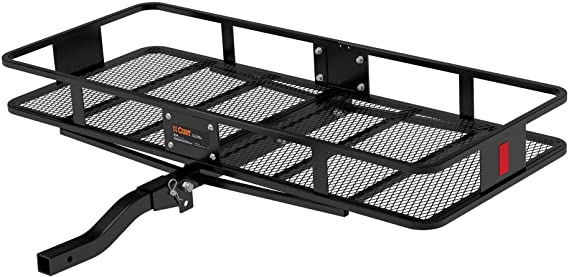 CURT Manufacturing 18153 Basket Trailer Hitch Cargo Carrier, 500 LBS Capacity, 60-Inch x 23-1/2-Inch x 5-1/2-Inch, Fits 2-Inch Receiver