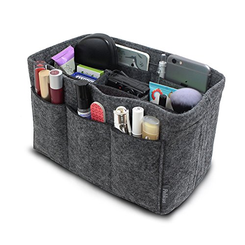 Pelikus® Felt Purse Organizer Insert / Multi-Pocket Handbag Shaper (Grey)